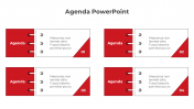 Red Color Agenda PowerPoint And Google Slides Template