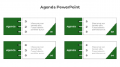 Green Color Agenda PowerPoint And Google Slides Template