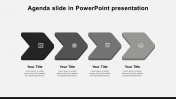 Chevron Model Agenda Slide In PowerPoint Presentation