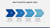 Best PowerPoint Agenda Slides With Chevron Model 4-Node