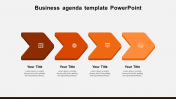 Business Agenda Template PowerPoint Presentation-4 Node