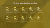 Creative Meeting Agenda Slide Template Presentation