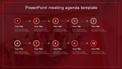 Amazing Meeting Agenda Template PPT With Ten Nodes