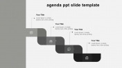 Our Predesigned Agenda PPT Slide Template In Grey Color