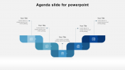 Innovative Agenda Slide For PowerPoint In Blue Color Model