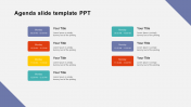 Stunning 7 Steps Agenda Slide Template PPT Presentation