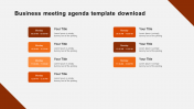 Buy Now Business Meeting Agenda Template Download