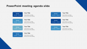 Download Unlimited PowerPoint Meeting Agenda Slide