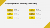 6 Steps Sample Agenda For Marketing Plan Meeting Template