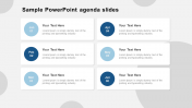6 Steps Sample PowerPoint Agenda Slides Presentation