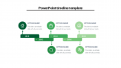 Awesome PowerPoint Timeline Template In Green Color