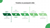 Innovative Timeline On PowerPoint Slide With Five Nodes