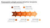 Attractive PowerPoint Simple Arrow Timeline Template