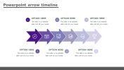 Awesome PowerPoint Arrow Timeline With Purple Color