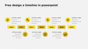 Get Free Design Timeline in PowerPoint Template Slides