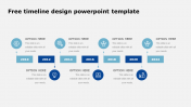 Yearly Based Free Timeline Design PowerPoint Template