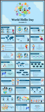 World Hello Day PowerPoint Template and Google Slides