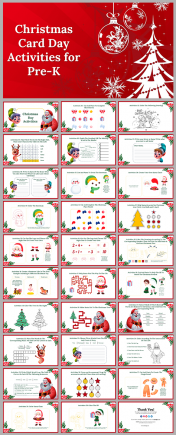 Printable Christmas Card Day Activities For Pre K PPT