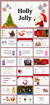 Holly Jolly PPT Presentation and Google Slides Themes