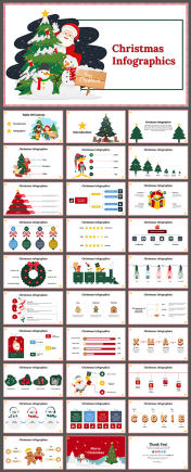 Easy To Editable Christmas Infographics PowerPoint Template
