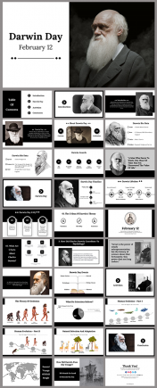 Easy To Editable Darwin Day PowerPoint Template Design