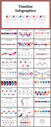 Easy To Editable Timeline Infographics PowerPoint Template