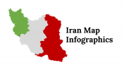 Easy To Use Iran Map Infographics PowerPoint Template