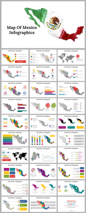 Easy To Editable Map Of Mexico Infographics PowerPoint