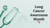 Editable Lung Cancer Awareness Month PowerPoint Template