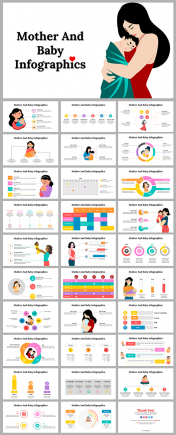 Editable Mother And Baby Infographics PPT And Google Slides