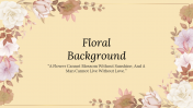 Easy To Use Floral Background PowerPoint  And Google Slides 