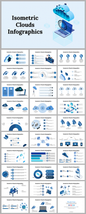 Use This Isometric Clouds Infographics PowerPoint Template