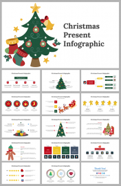 Christmas Present Infographic PowerPoint And Google Slides