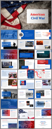 American Civil War PowerPoint And Google Slides Themes