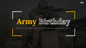 Army Birthday PowerPoint And Google Slides Templates