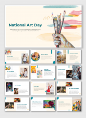 National Art Day PowerPoint And Google slides Themes