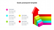 Best Goals PowerPoint Template In 3D Steps Presentation