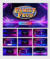Family Feud Movie Quiz Challenge Fun PPT And Google Slides
