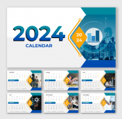 Easy To Use 2024 Calendar PPT And Google Slides Themes
