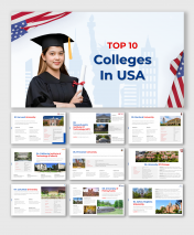 Best Top 10 Colleges In USA PPT And Google Slides Templates