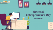Easy To Edit National Entrepreneurs Day PowerPoint 