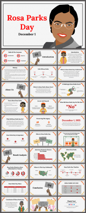 Rosa Parks Day PowerPoint and Google Slides Themes