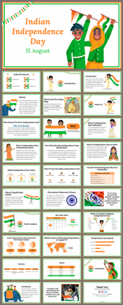 Indian Independence Day PowerPoint and Google Slides Themes