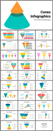 Innovative Cones Infographics PowerPoint Presentation