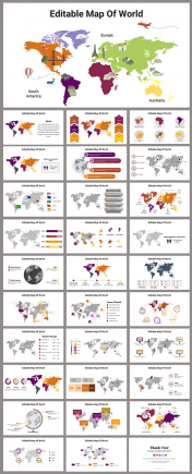 Editable Map of World Presentation and Google Slides Themes