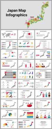  Creative Japan Map Infographics PowerPoint Presentation