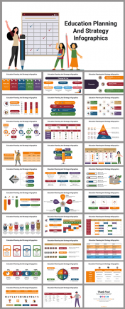 Creative Education Planning And Strategy Infographics