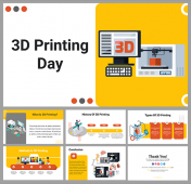 Editable 3D Printing Day PowerPoint And Google Slides