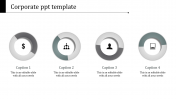 Customized Corporate PPT Templates Slide Design-4 Node