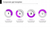 Creative Corporate PowerPoint Templates With Four Nodes